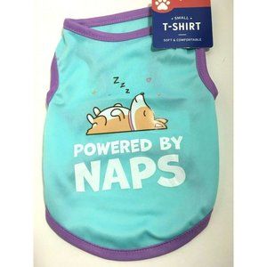 Small Pet Dog Cat Blue T-Shirt  Powered by Naps NEW 21PT008
